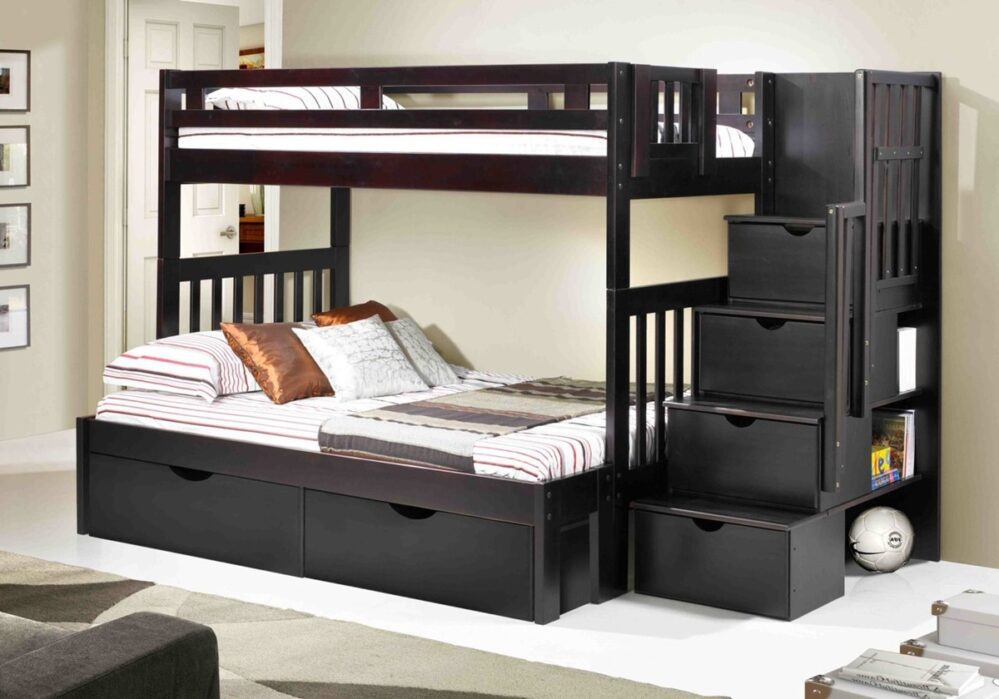 bunk bed with double underneath