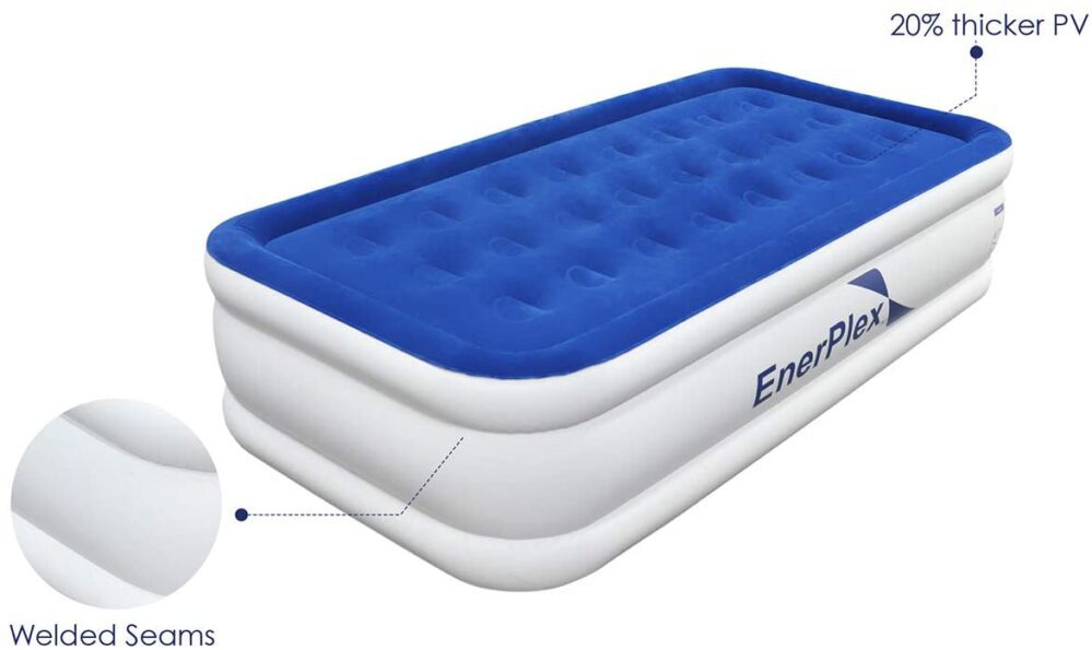 This is an example of a PVC air mattress from Walmart that can hold up to 600 lbs. Image source Walmart