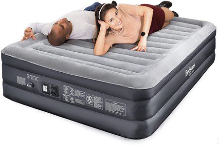 This is an example of a queen size air mattress from Amazon that can accommodate two people.
